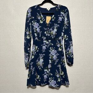 NWT Mason & Belle blue floral dress - size S